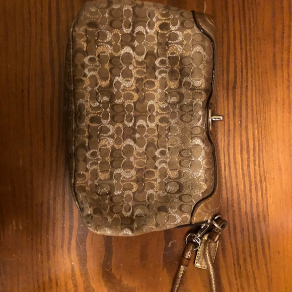 Coach Vintage y2k glitter gold wristlet lurex - Picture 6 of 7